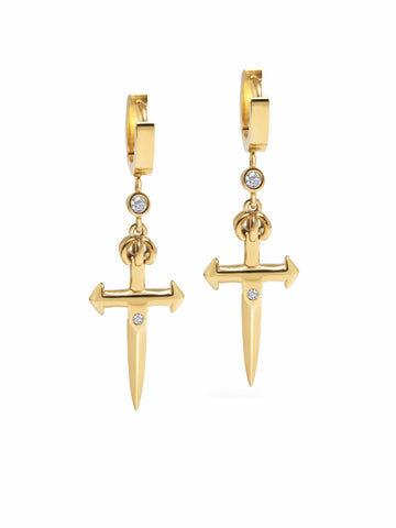 Nialaya Women's Earrings Skyfall Small Sword Earrings in Gold One Size Fits All / Gold WEAR_009